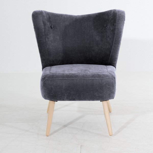 Poltrona antracite Sari Velur - Max Winzer-image-1