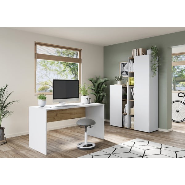 Tavolo da lavoro con piano bianco 60x140 cm Hasselt - Germania-image-1