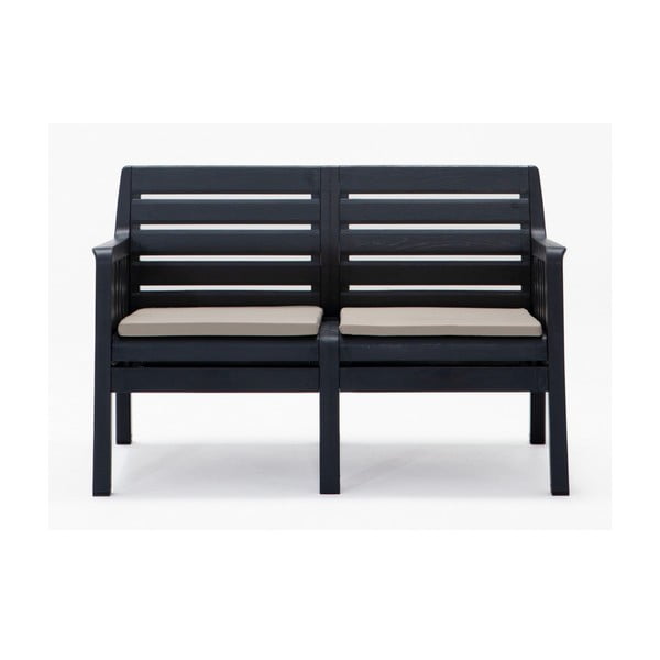 Set salotto da giardino antracite per 4 persone Lara - Floriane Garden-image-2