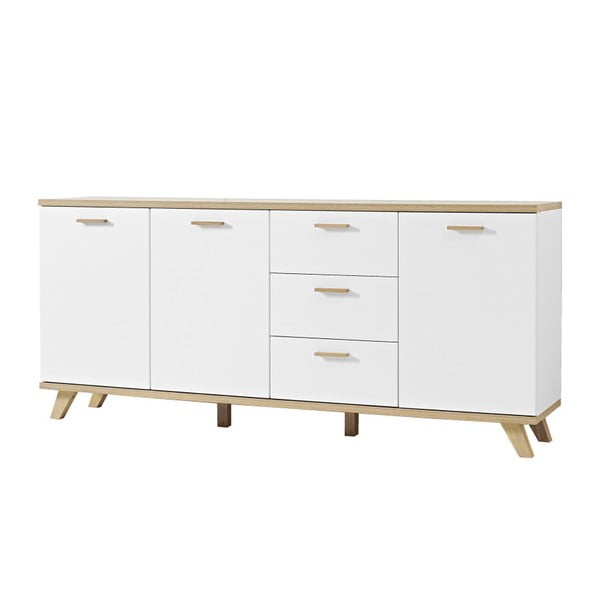 Cassettiera bassa bianca in rovere 192x85 cm Oslo - Germania