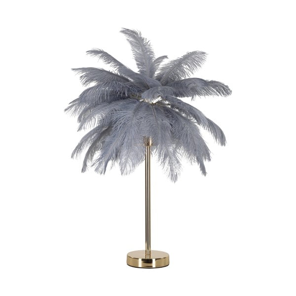 Lampada da tavolo grigia-oro (altezza 55 cm) Palm - Mauro Ferretti