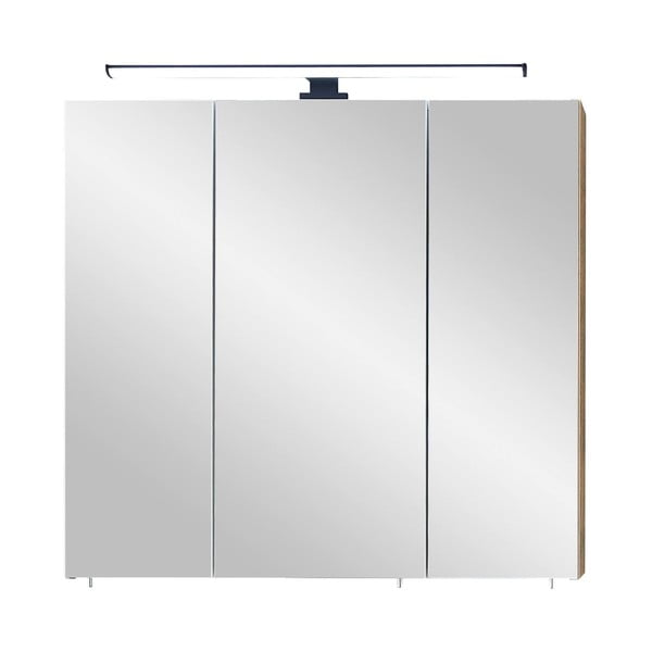 Mobile bagno sospeso marrone con specchio 75x70 cm Set 374 - Pelipal