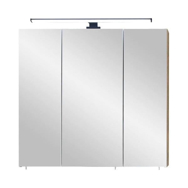 Mobile bagno sospeso marrone con specchio 75x70 cm Set 374 - Pelipal