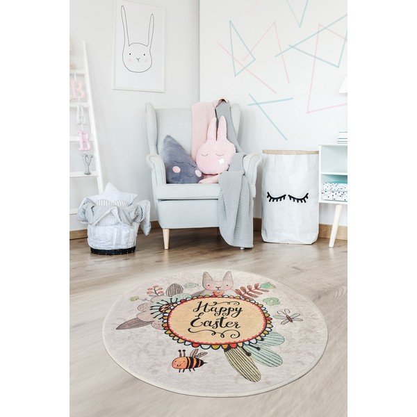 Tappeto antiscivolo Baby Rabbit per bambini, ø 140 cm BabyRabbit - Conceptum Hypnose-image-1