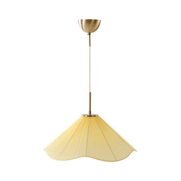 Lampadario giallo in tessuto ø 50 cm Lunaria – Jotex