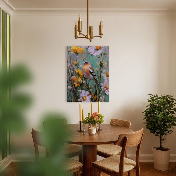 Dipinto stampato con cornice inclusa 60x80 cm Fringilla – Styler-image-2