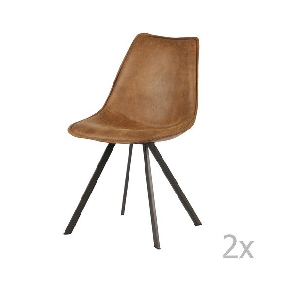 Set di 2 sedie marroni Swen - WOOOD