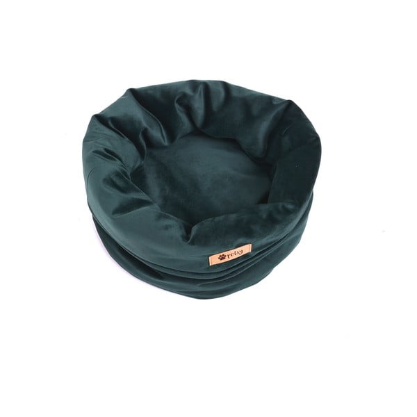 Biancheria da letto in velluto verde scuro ø 40 cm Basket Royal - Petsy-image-3