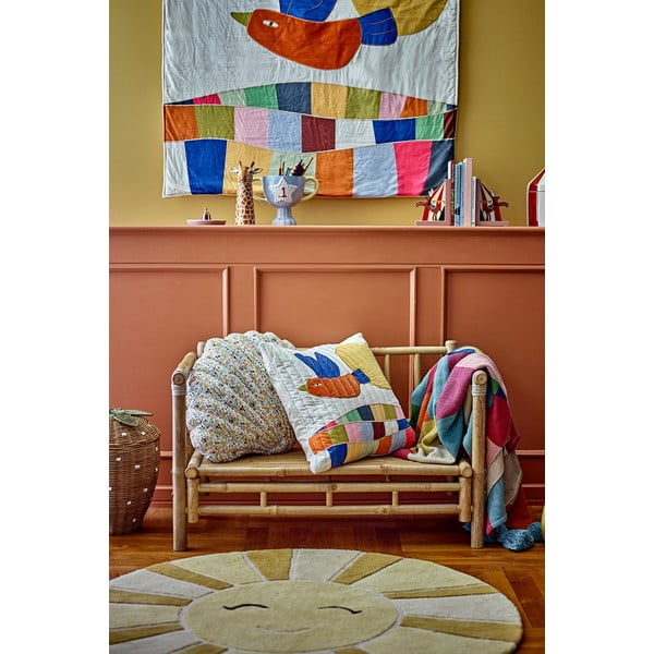 Tappeto per bambini beige e color ambra in lana ø110 cm Sun – Bloomingville Mini-image-2