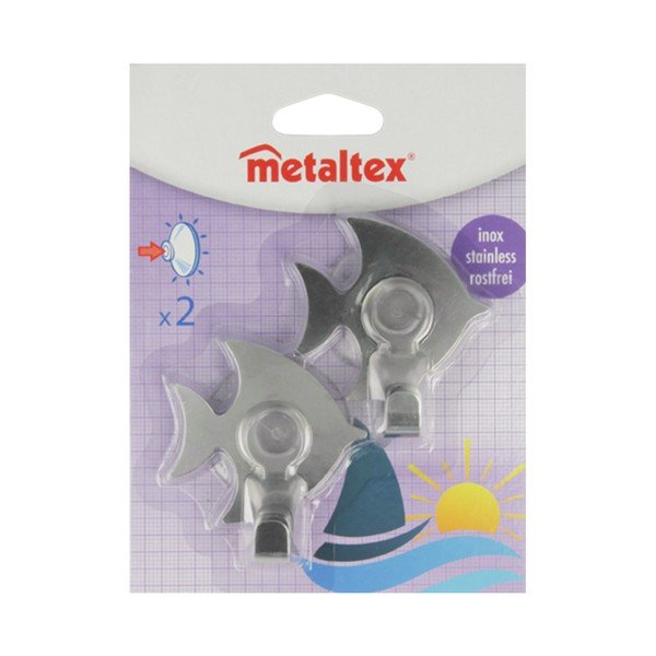 Set di 2 ganci con ventosa Pesce - Metaltex-image-2