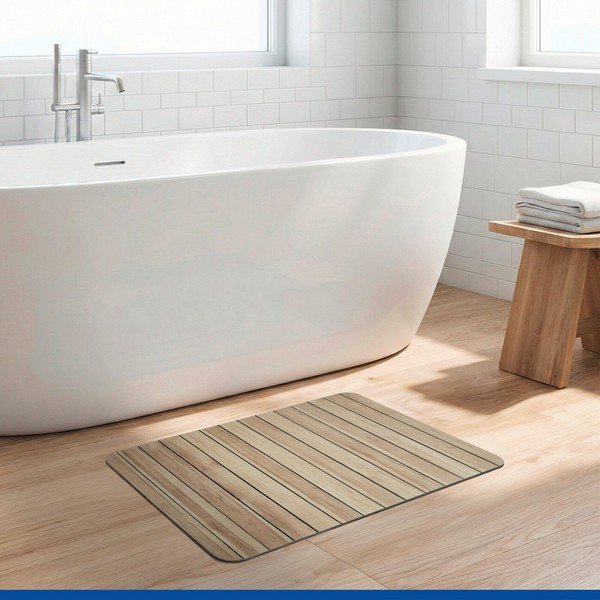 Tappetino per il bagno di colore naturale in diatomite 39x60 cm Lepiana – Wenko-image-1