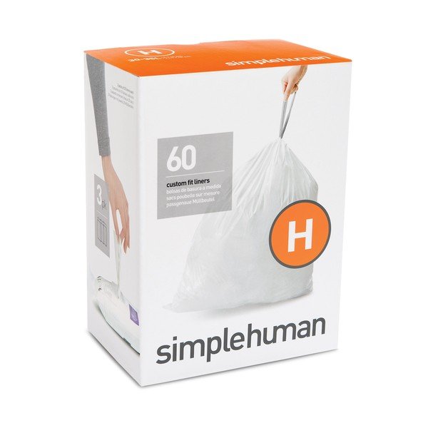 Sacchetti della spazzatura con chiusura 60 pz 35 l H – simplehuman