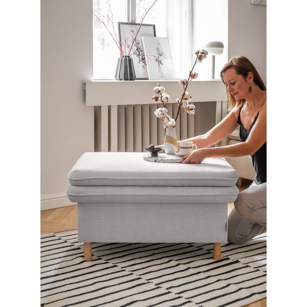 Poggiapiedi grigio chiaro Simon - Miuform-image-2