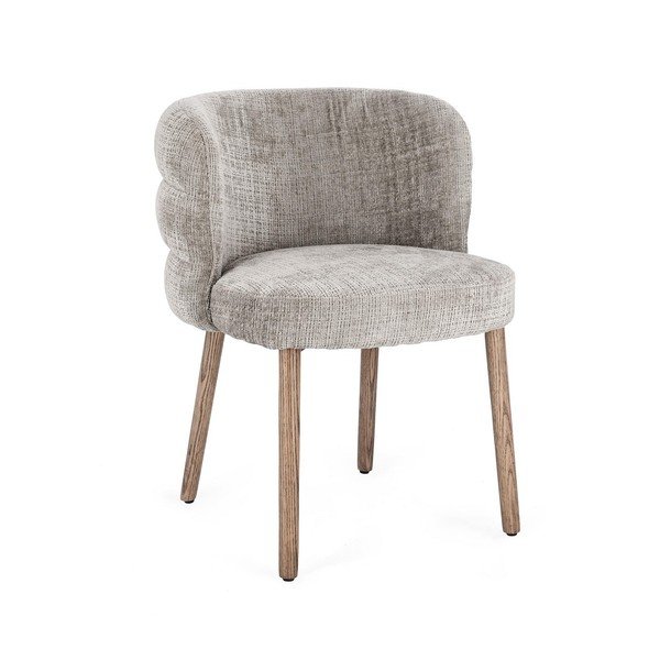 Sedia da pranzo grigia in imbottito Ilma – Bizzotto