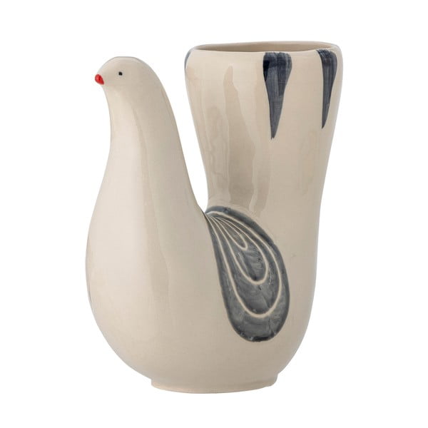 Vaso in gres dipinto a mano color crema (altezza 19 cm) Trudy - Bloomingville-image-2