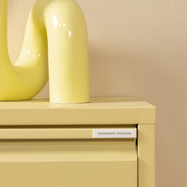 Scarpiera giallo chiaro in acciaio con ante ribaltabili/da parete 75x77,5x22,5 cm Billy – Spinder Design-image-2