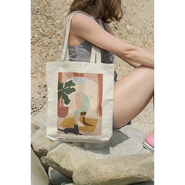 Borsa in tessuto beige - Kate Louise-image-2