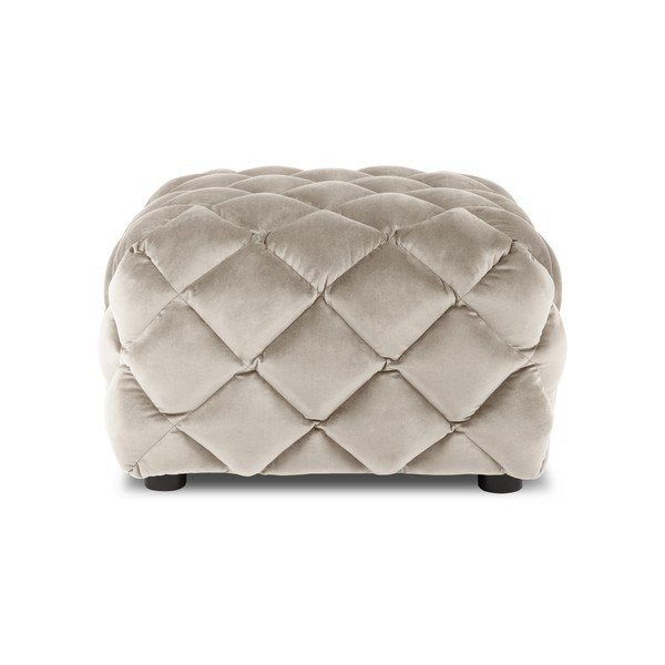 Sgabello in velluto bianco e crema Flandrin - Interieurs 86-image-2