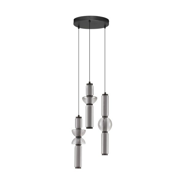 Lampadario LED grigio in vetro con intensità regolabile ø 38 cm Ulon – Nova Luce
