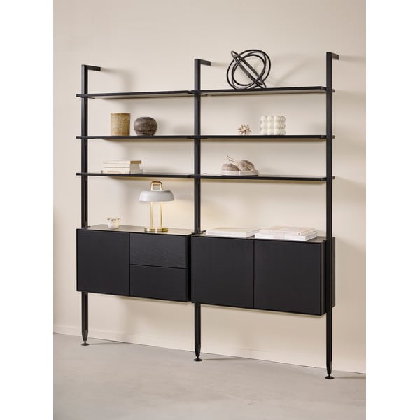 Libreria nera in rovere decor 98x210 cm Edge by Hammel - Hammel Furniture-image-1