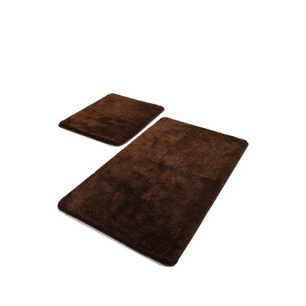 Set di tappetini per il bagno marrone scuro 2 pz 60x100 cm Havai – Foutastic