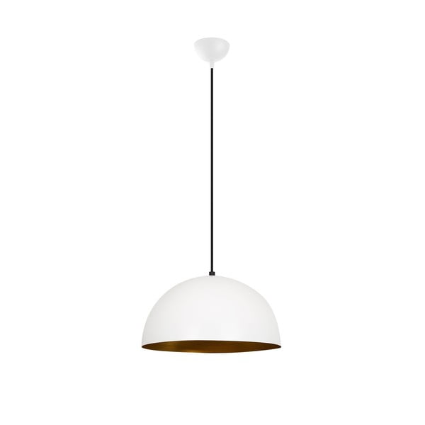 Lampadario bianco con paralume in metallo ø 40 cm Sivani – Opviq lights