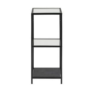 Scaffale nero in vetro 35x83 cm Seaford - Actona