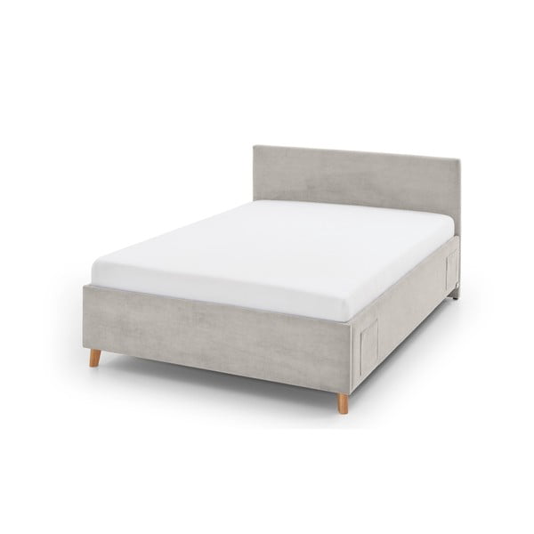 Letto da bambini beige imbottito con contenitore con rete inclusa 120x200 cm Cool – Meise Möbel