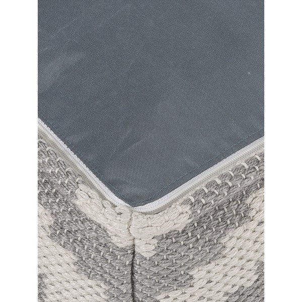 Pouf Kalaidu grigio e beige Napua - Westwing Collection-image-4