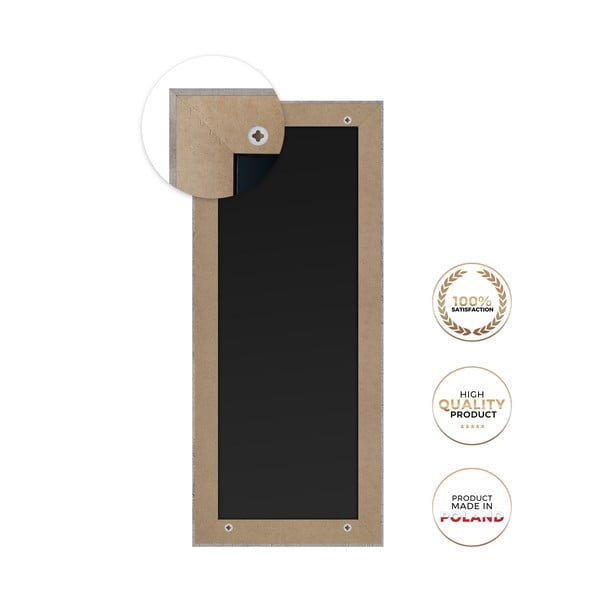 Specchio da parete con cornice nera, 47 x 147 cm Paris - Styler-image-3