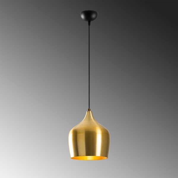 Lampadario dorato con paralume in metallo ø 22 cm Dodo – Opviq lights-image-4