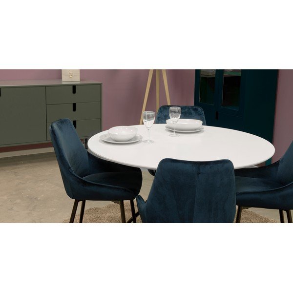Set di 2 sedie da pranzo blu scuro con rivestimento in velluto Lex - Tenzo-image-1
