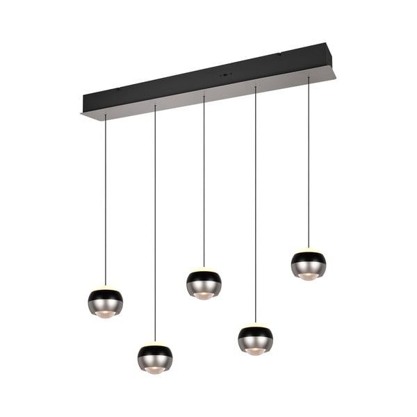 Lampadario LED nero e argentato Orbit – Trio Select-image-2