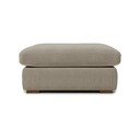 Pouf in tessuto a coste color crema Comfy - Scandic
