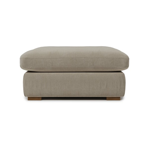 Pouf in tessuto a coste color crema Comfy - Scandic