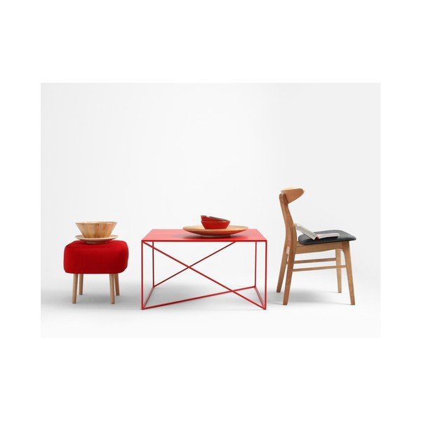 Tavolino rosso Custom Form Memo, larghezza 80 cm - CustomForm-image-3