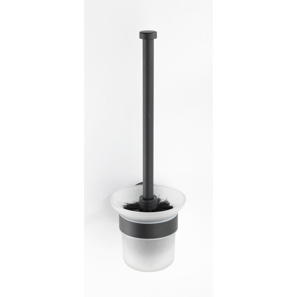 Scopino in vetro nero opaco montato a parete Bosio - Wenko-image-1