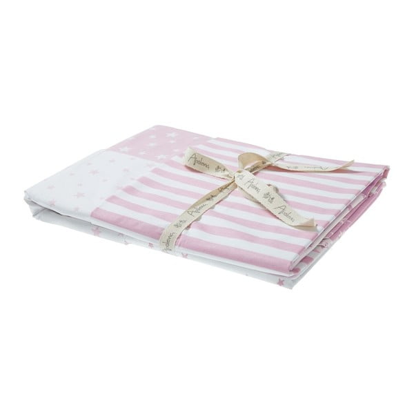 Biancheria da letto per neonati in cotone rosa con lenzuolo per letto singolo Mike & Co. NEW YORK Carino, 90 x 120 cm - Mike & Co. NEW YORK-image-2