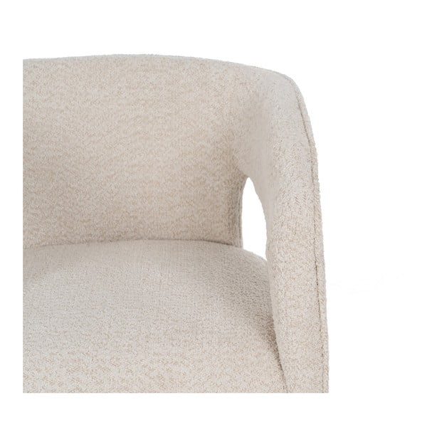 Poltrona beige in tessuto bouclé - Ixia-image-4