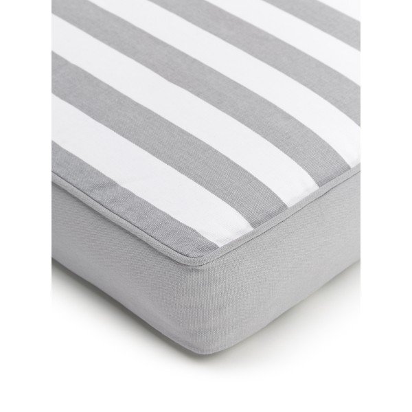 Cuscino di seduta in cotone bianco e grigio, 40 x 40 cm Timon - Westwing Collection-image-2