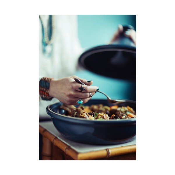 Tajine blu papavero , ⌀ 26 cm - Emile Henry-image-4