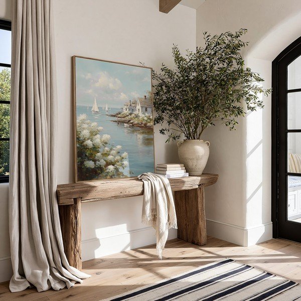 Dipinto stampato con cornice inclusa 60x80 cm Quiet Bay – Styler-image-1
