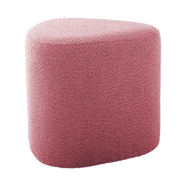 Sgabello in tessuto bouclé rosa Ada - Leitmotiv
