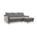Divano letto angolare grigio (angolo destro) Charming Charlie - Miuform