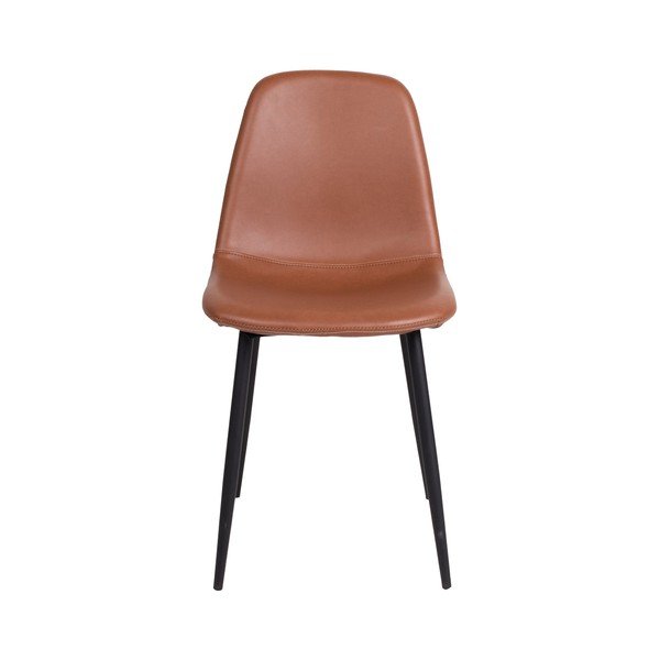 Set di 2 sedie marroni con gambe nere Stoccolma - House Nordic-image-1