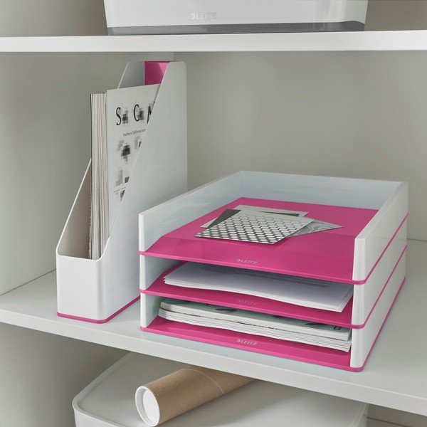Portadocumenti bianco e rosa WOW - Leitz-image-1
