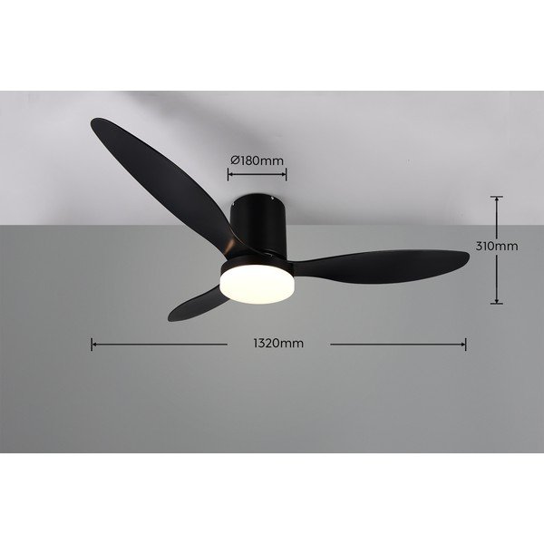 Plafoniera LED nera opaca ø 132 cm Göteborg – Reality-image-4