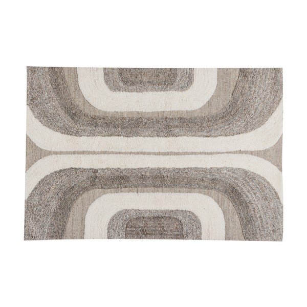 Tappeto grigio/beige in misto lana 170x240 cm Moro – WOOOD