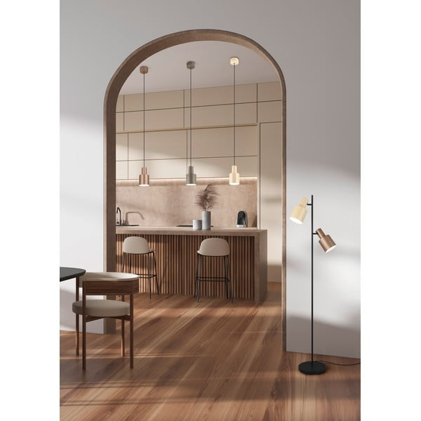 Lampadario giallo con paralume in metallo ø 12 cm Agudo - Trio-image-1