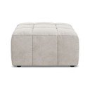 Poggiapiedi beige con rivestimento in velluto Aloha – Makamii